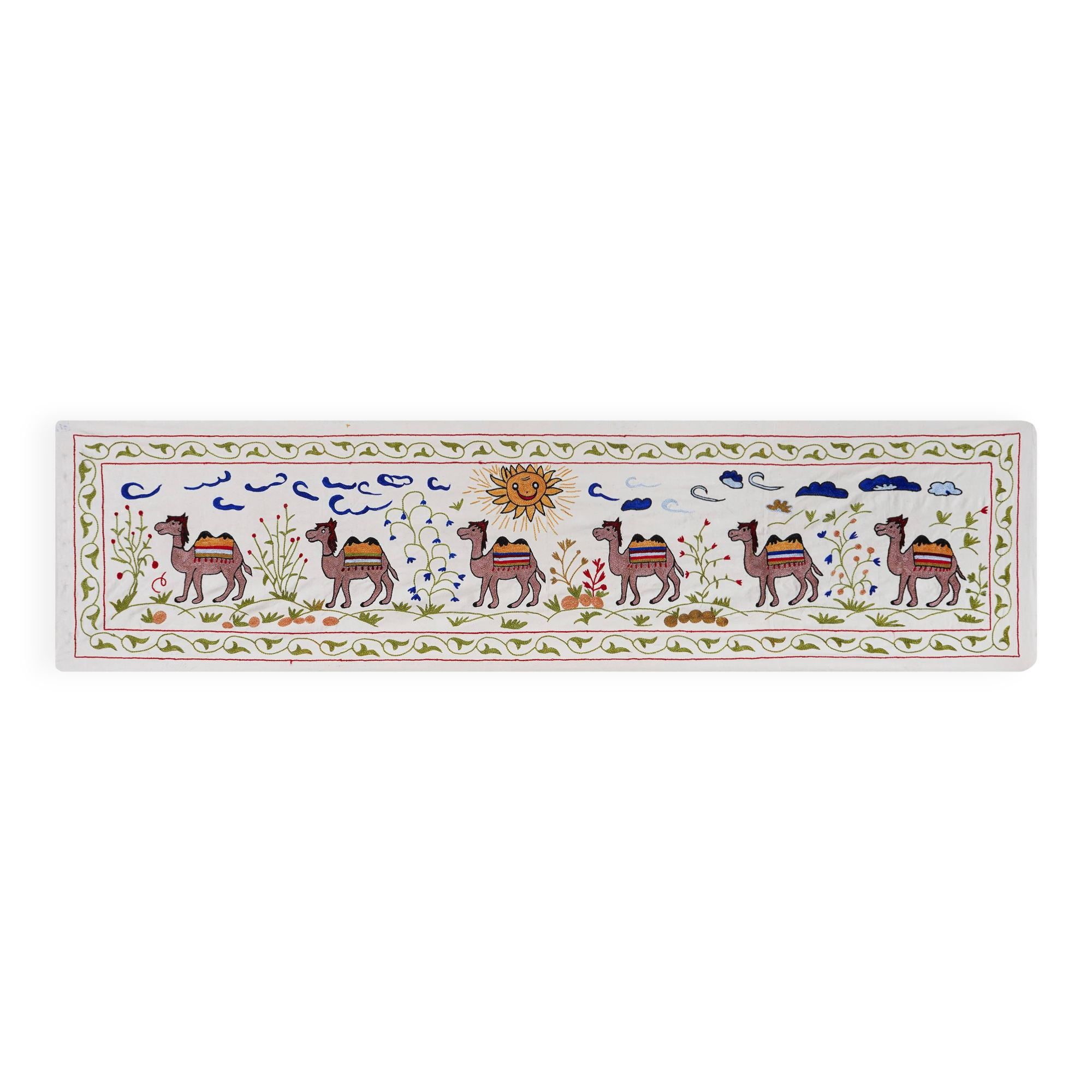 Hand-knotted rug, vintage Turkish rug 52x190 cm