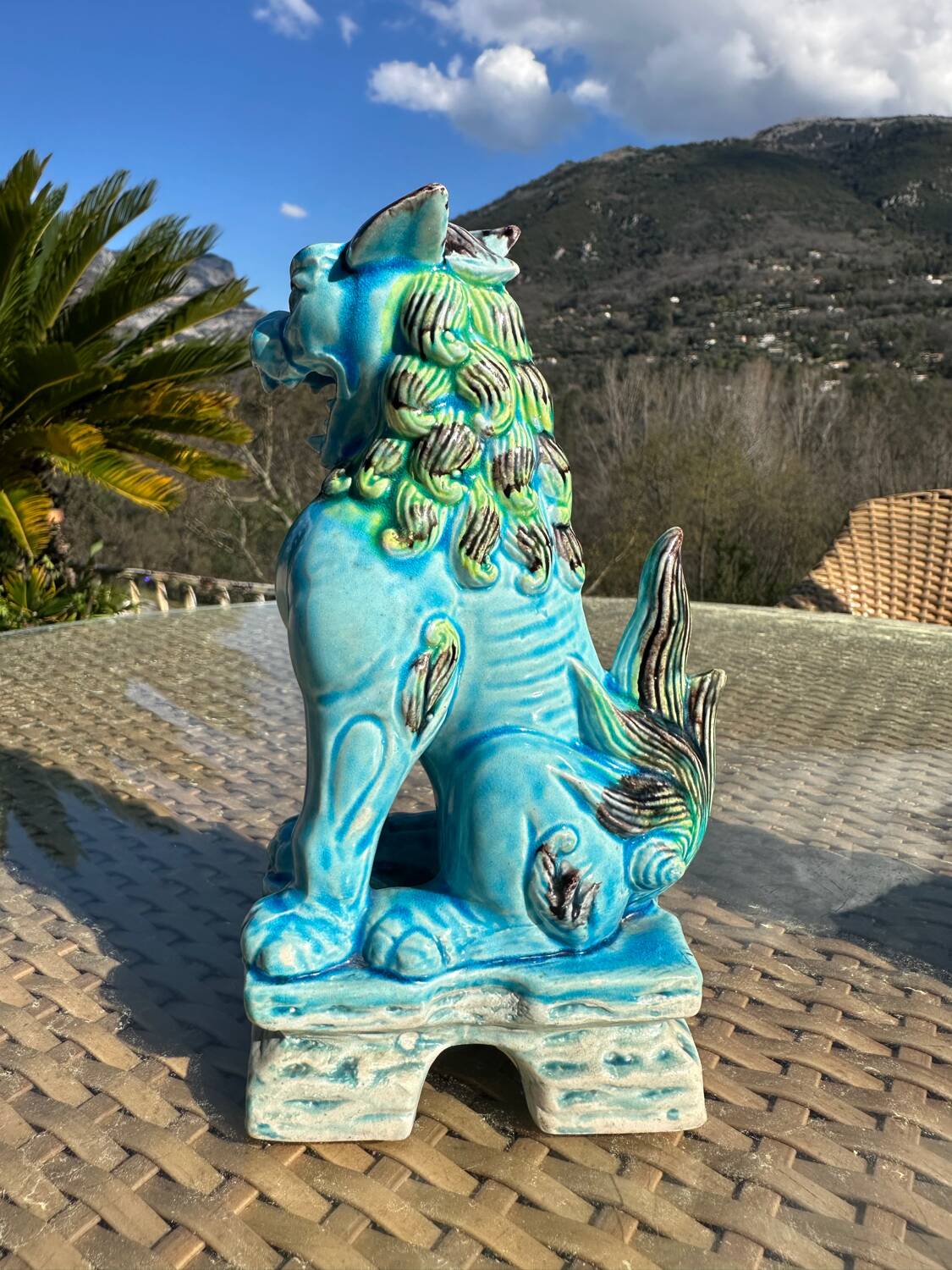 Ceramic Lion Dog Figurines