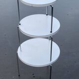 Vintage set of three round side tables nesting tables from the 70s design