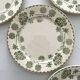 4 dessert plates ironstone "Geranium" Sarreguemines