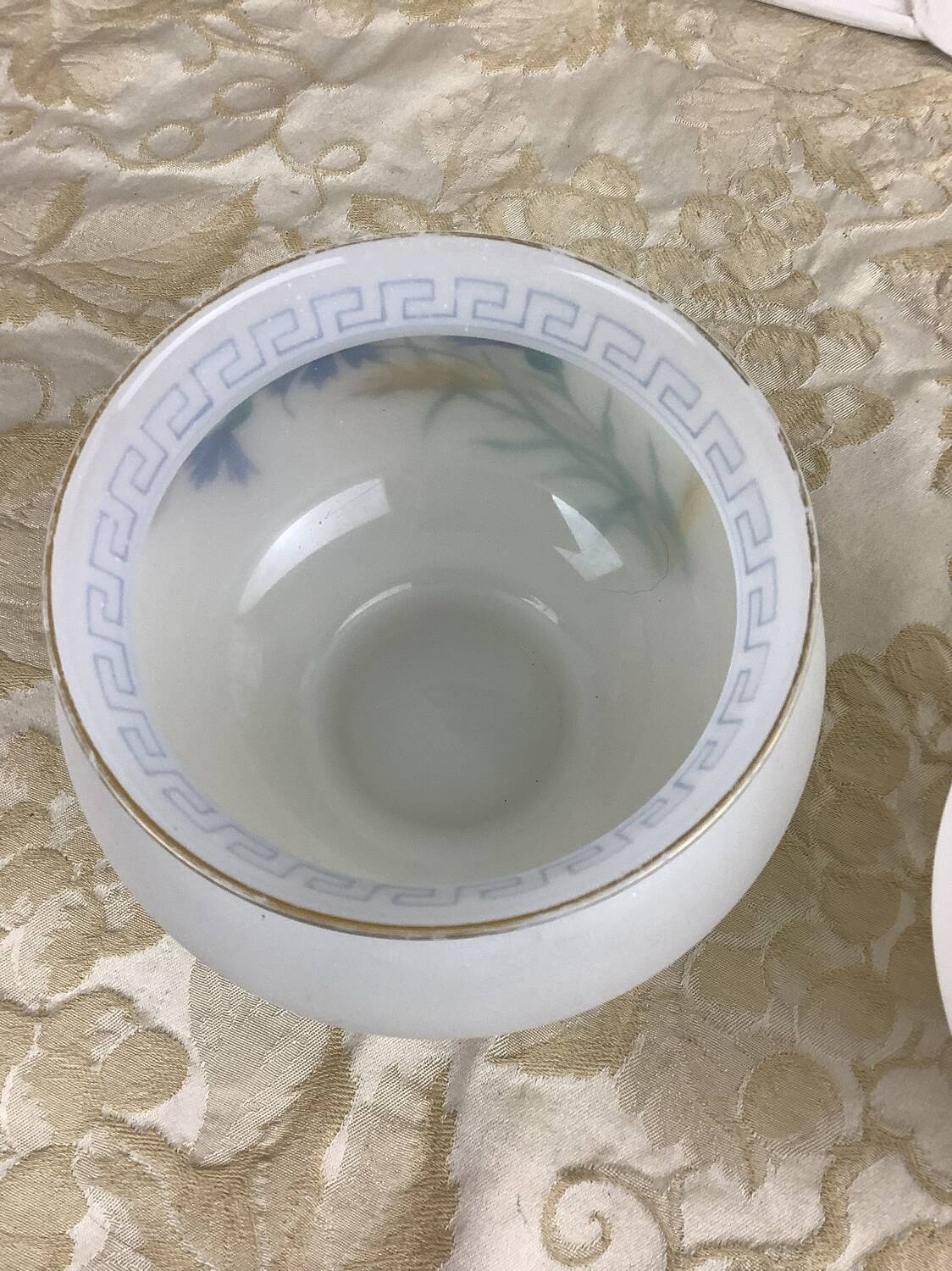 Two opaline glass cups
