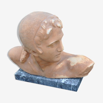 Bust terracotta marble base