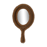 Scandinavian rattan mirror 1960