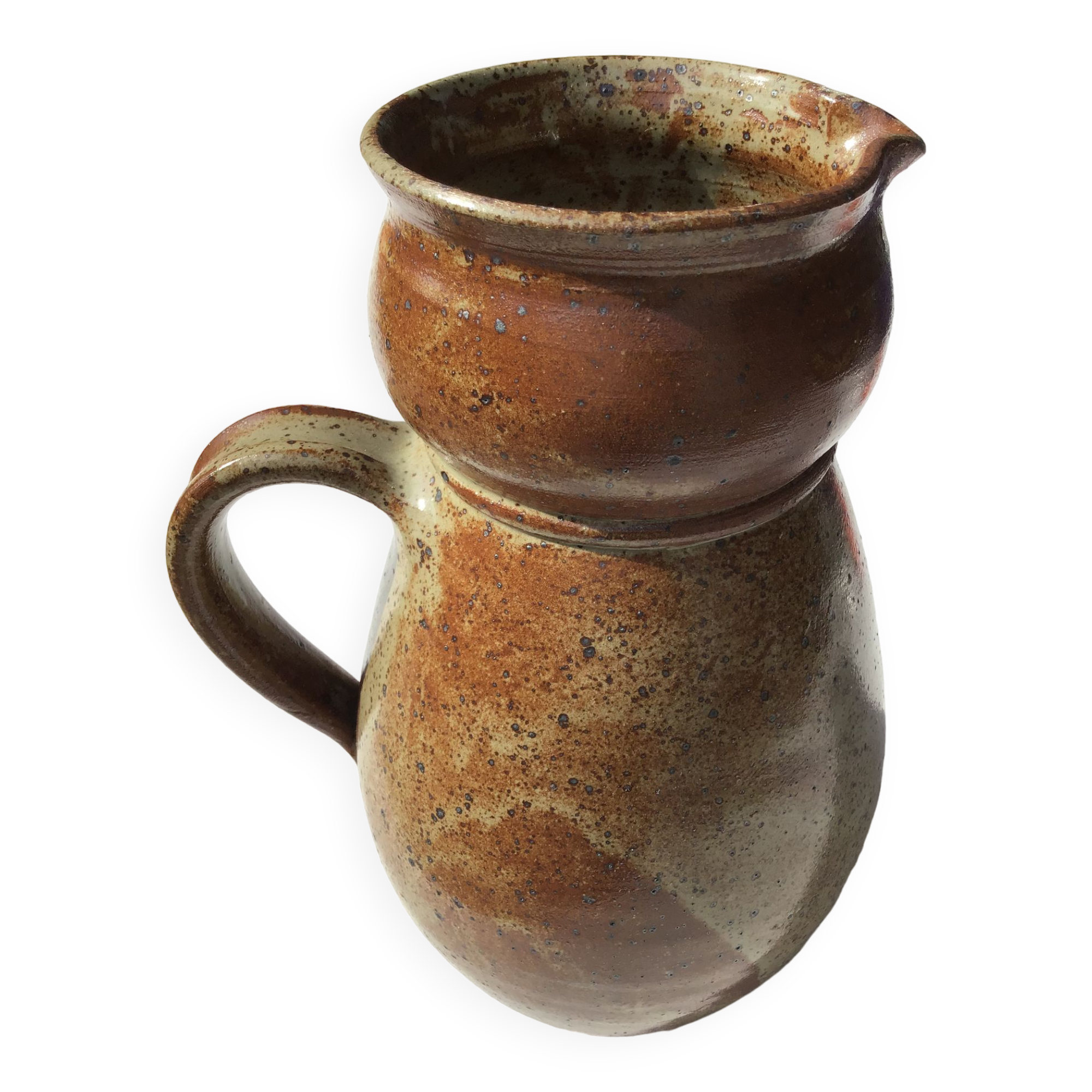 Handmade speckled stoneware pitcher 1.5 liters