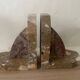 Pair of Art Deco marble bookends