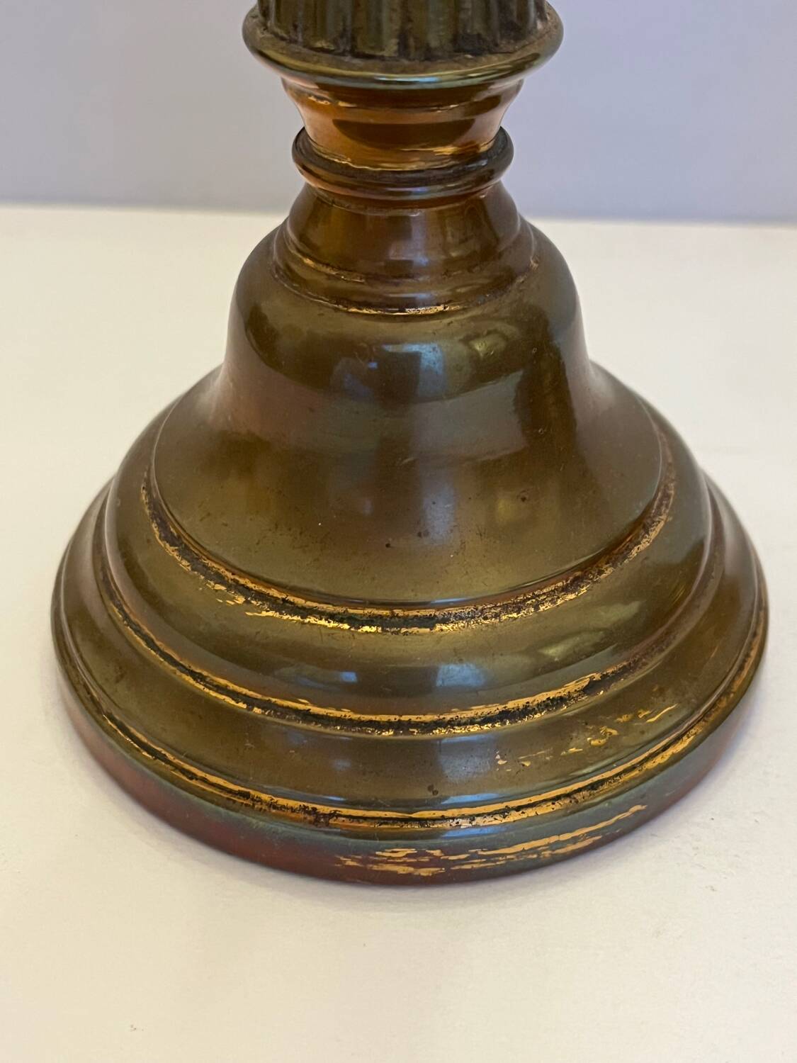 Pair of gilded bronze candlesticks
