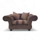 Large weighty love seat with the original matching cushions. Marked "Handmade in Holland"