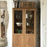 Oak display cabinet