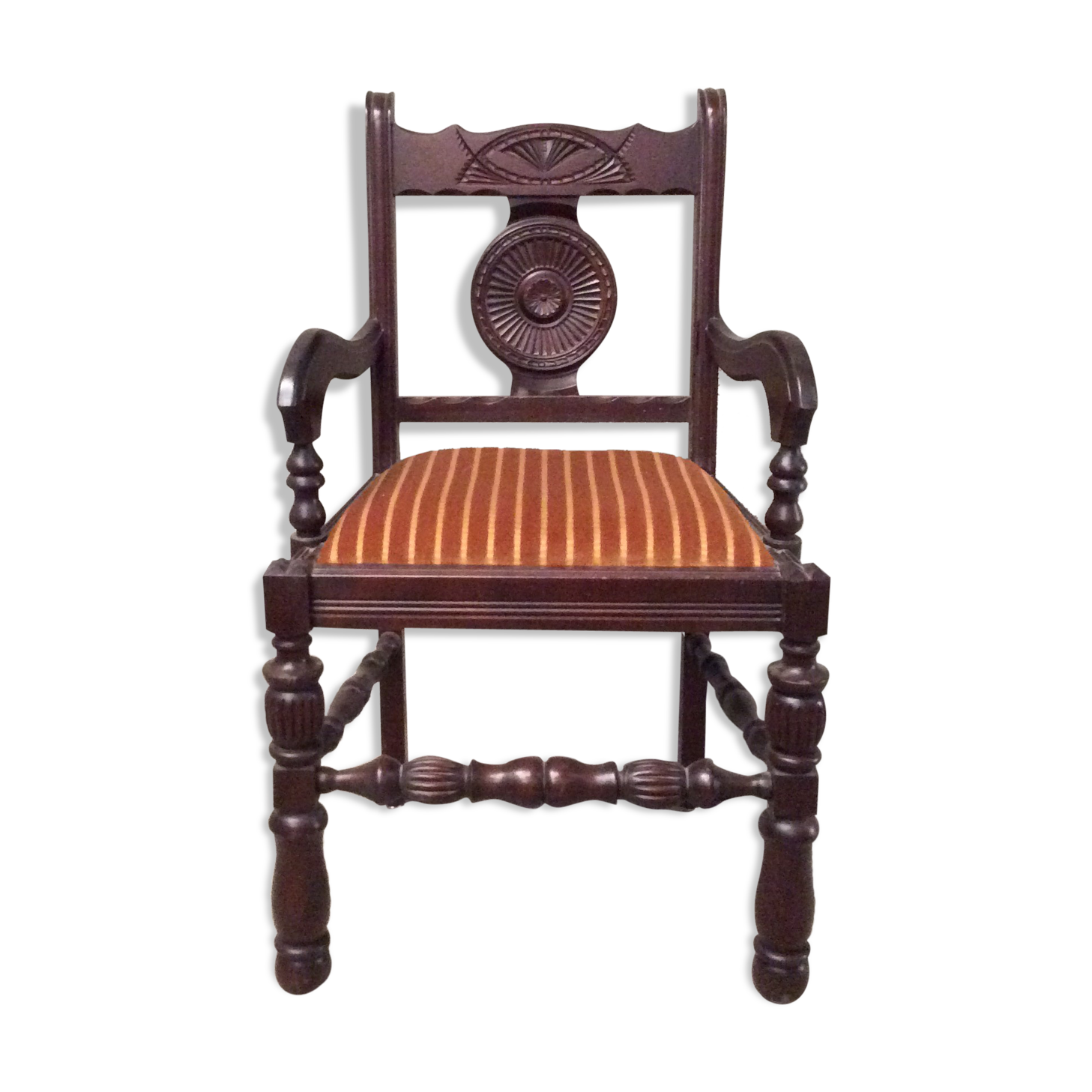 Vintage Basque wooden chair