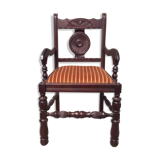 Vintage Basque wooden chair