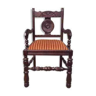 Vintage Basque wooden chair