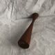 Vintage oiled teak wood candle holder, Scandinavian design