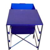 Mobil storage unit – 3 cobalt blue drawers – Kartell, 1993 (First edition)
