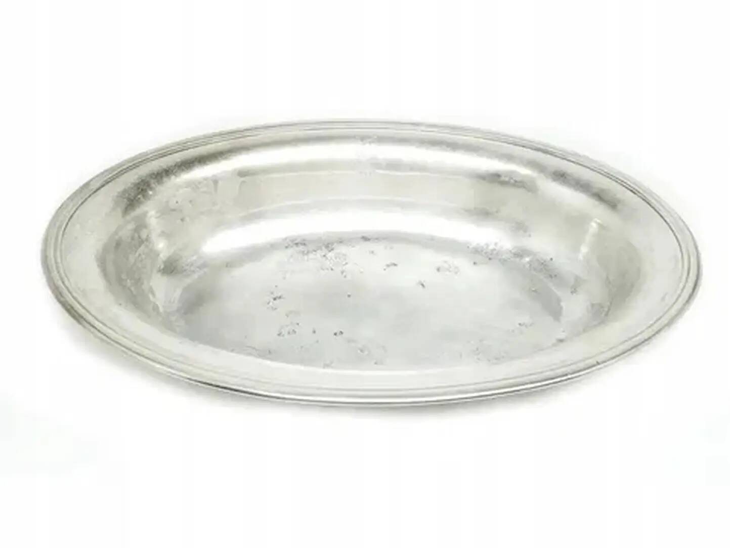 Biedermeier platter, silver-plated brass, Poland, 19th century