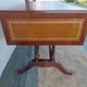 English lion paw desk and lyre armchair, leather, extensions