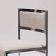 Pair of metal and textured fabric chairs, 1970s