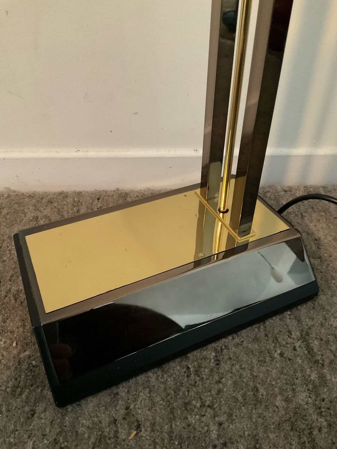 Golden Deknudt floor lamp from the 70s