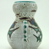 Ceramic vase - decoration flowers chardons - Etienne Daniel Vallauris France - vintage 70s