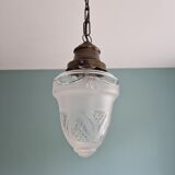 Crystal pendant lamp, Val Saint-Lambert, early twentieth century