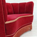 1960s danish vintage 2 seater "banana" sofa