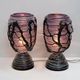 Exceptional Pair of Sculptural Murano Glass Table Lamps, Unique Piece, 1990