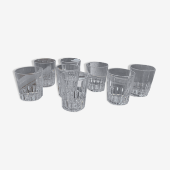 8 50's water glasses