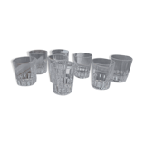 8 50's water glasses