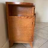 Pair of art deco bedsides in lemon tree magnifying glass