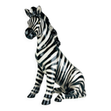 Large ceramic zebra sculpture from Bassano, Italy, 2000s.