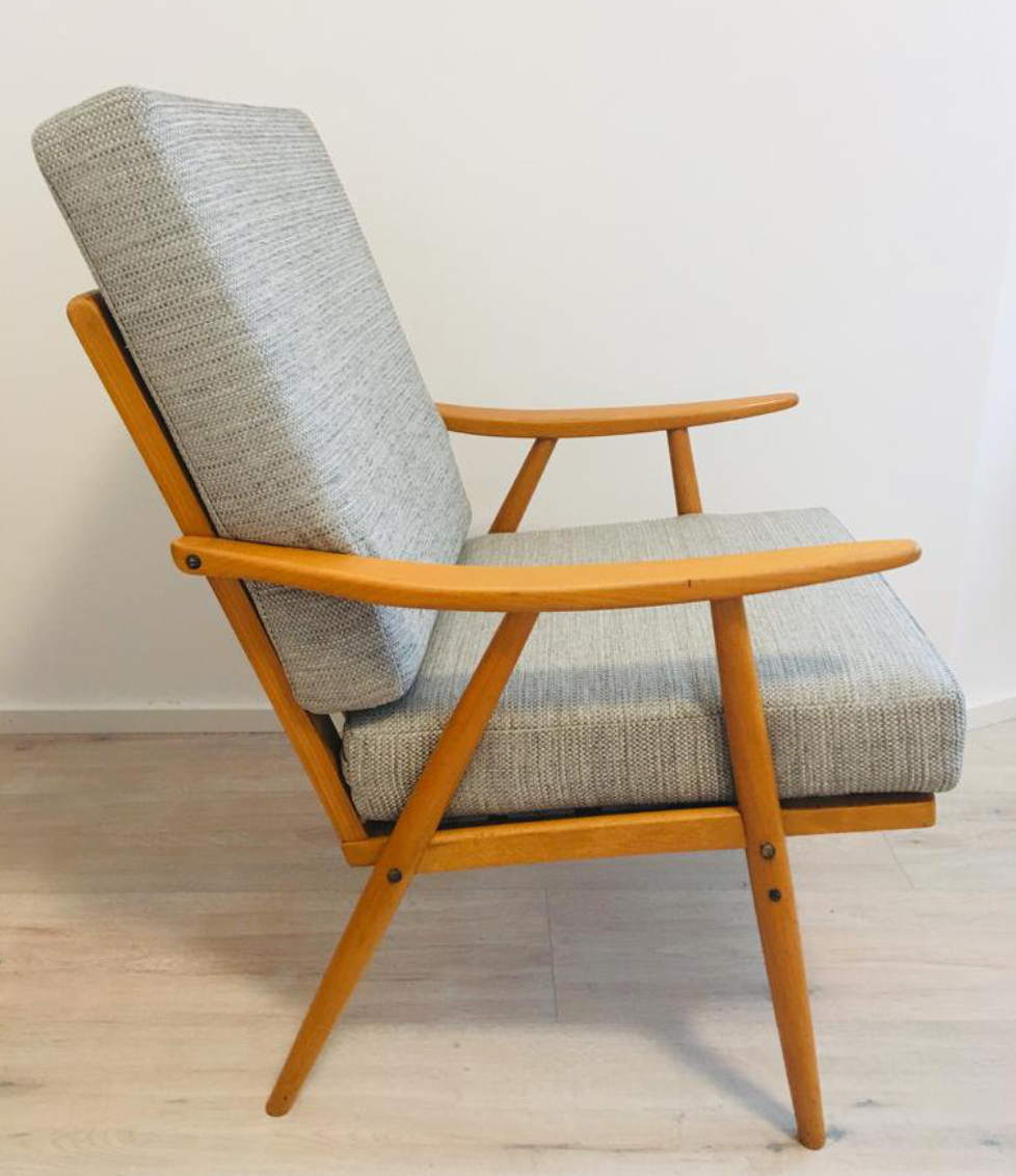 Grey Boomerang armchair