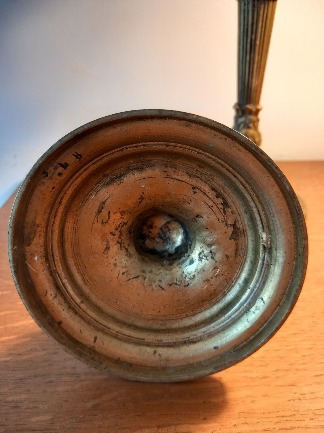 Pair of brass candlesticks