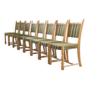 Vintage Danish Brutalist Oak Dining Chairs, Henning Kjærnulf style, 1960s