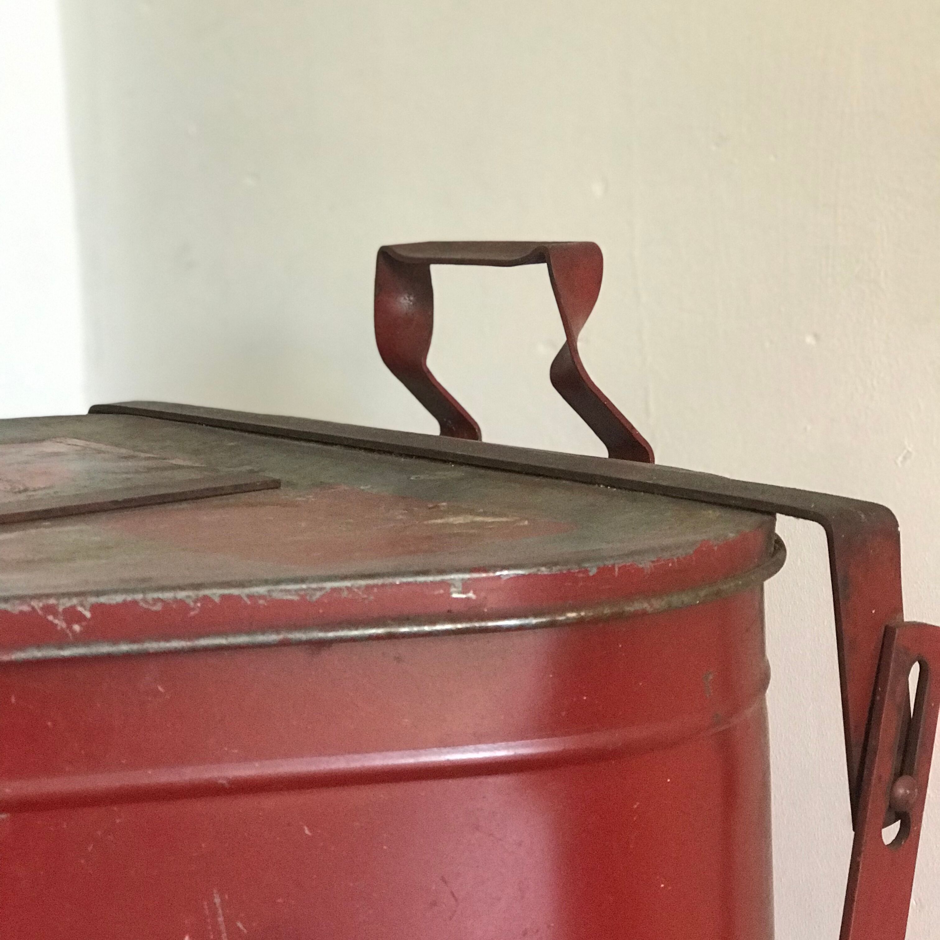 Metal firefighter's bin
