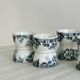 Set of 4 antique earthenware egg cups