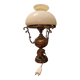Lampe art déco laiton porcelaine
