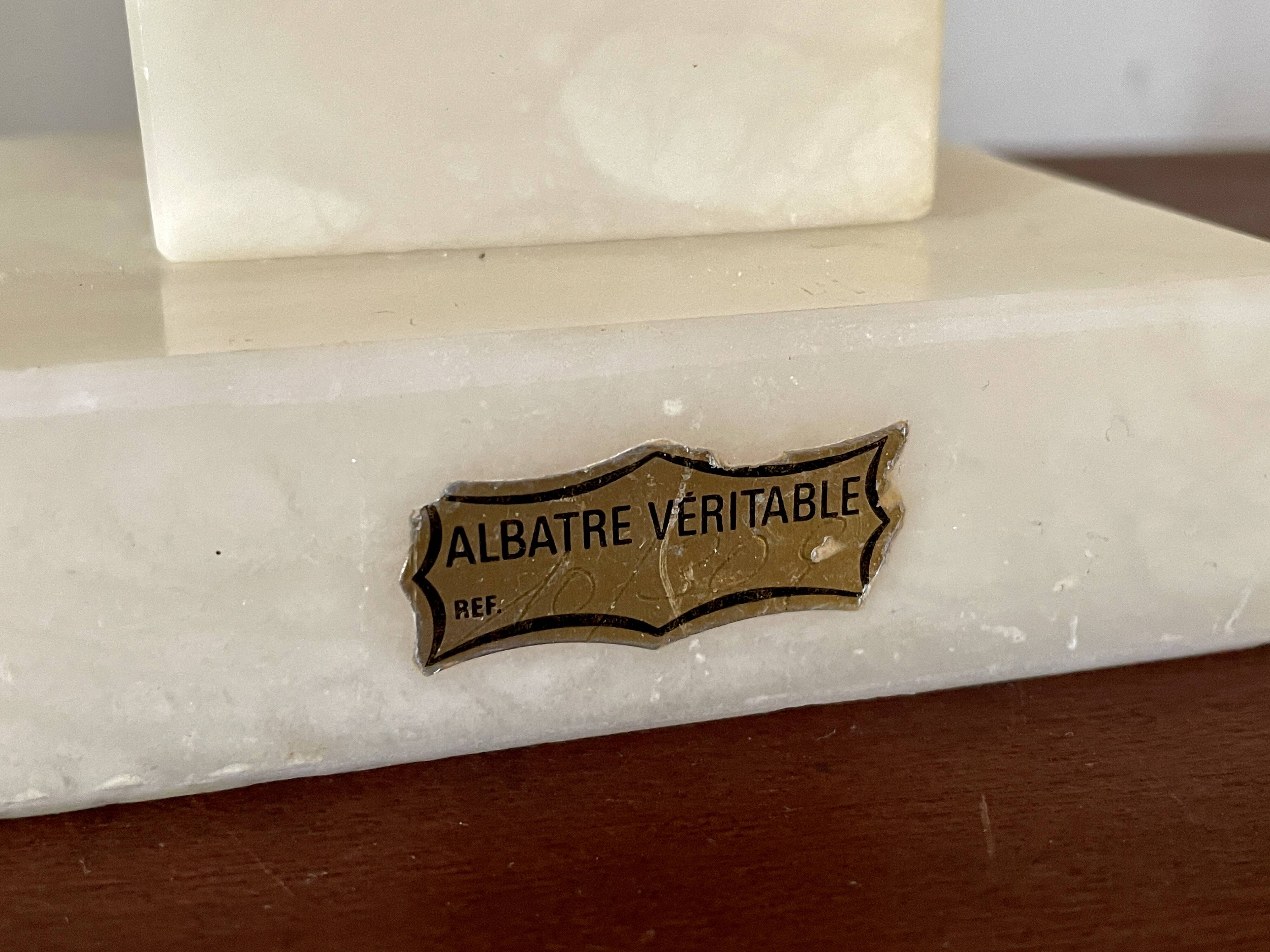 Alabaster lamp base 1950
