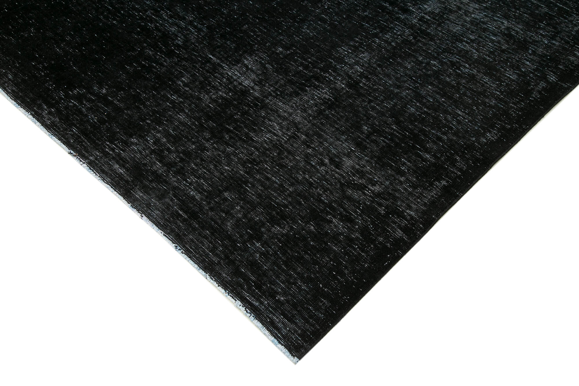 Handmade oriental overdyed 300 cm x 400 cm black wool carpet
