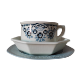 Saladier octogonal en faience