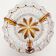 Cut glass ashtray with amber pattern