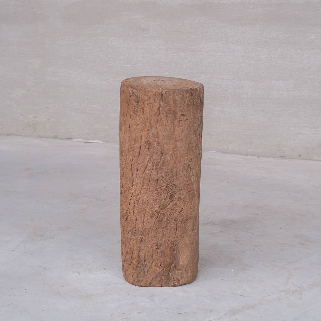 Antique Wooden Tree Trunk Pedestal