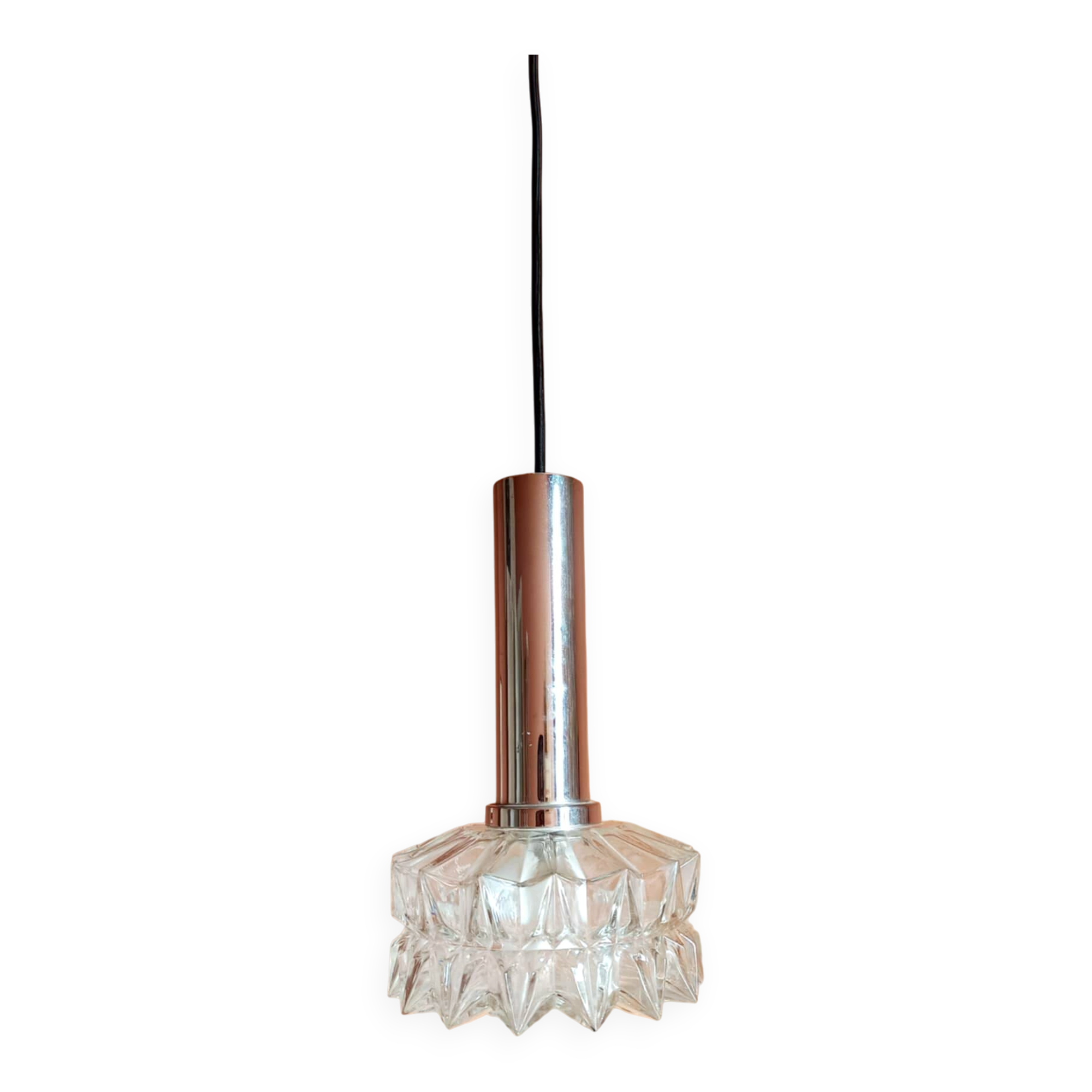 Suspension space age chrome and glass Germany 1970