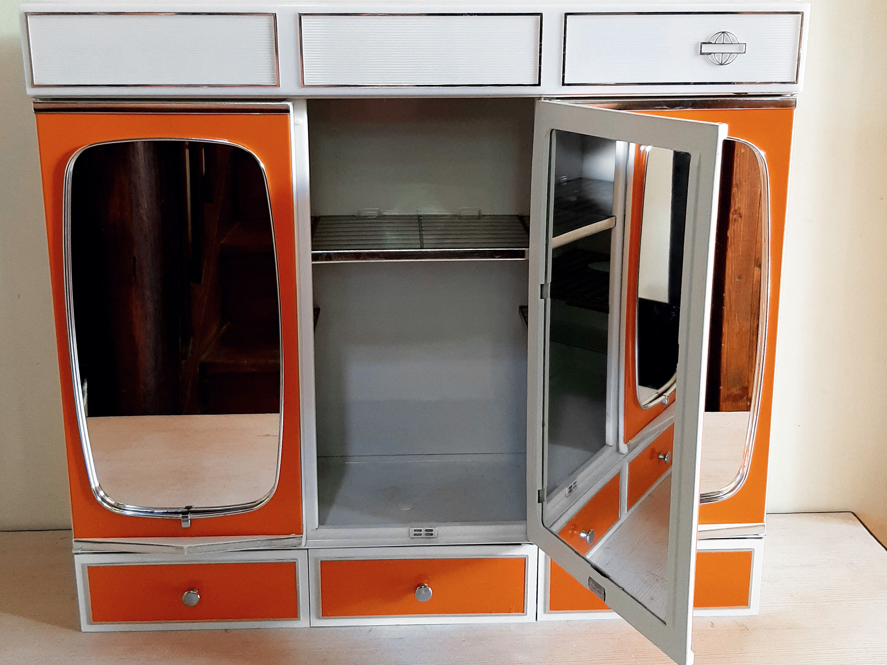 Armoire miroir de salle de bain 1970