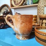 Mug artisanal en grès vernissé vintage