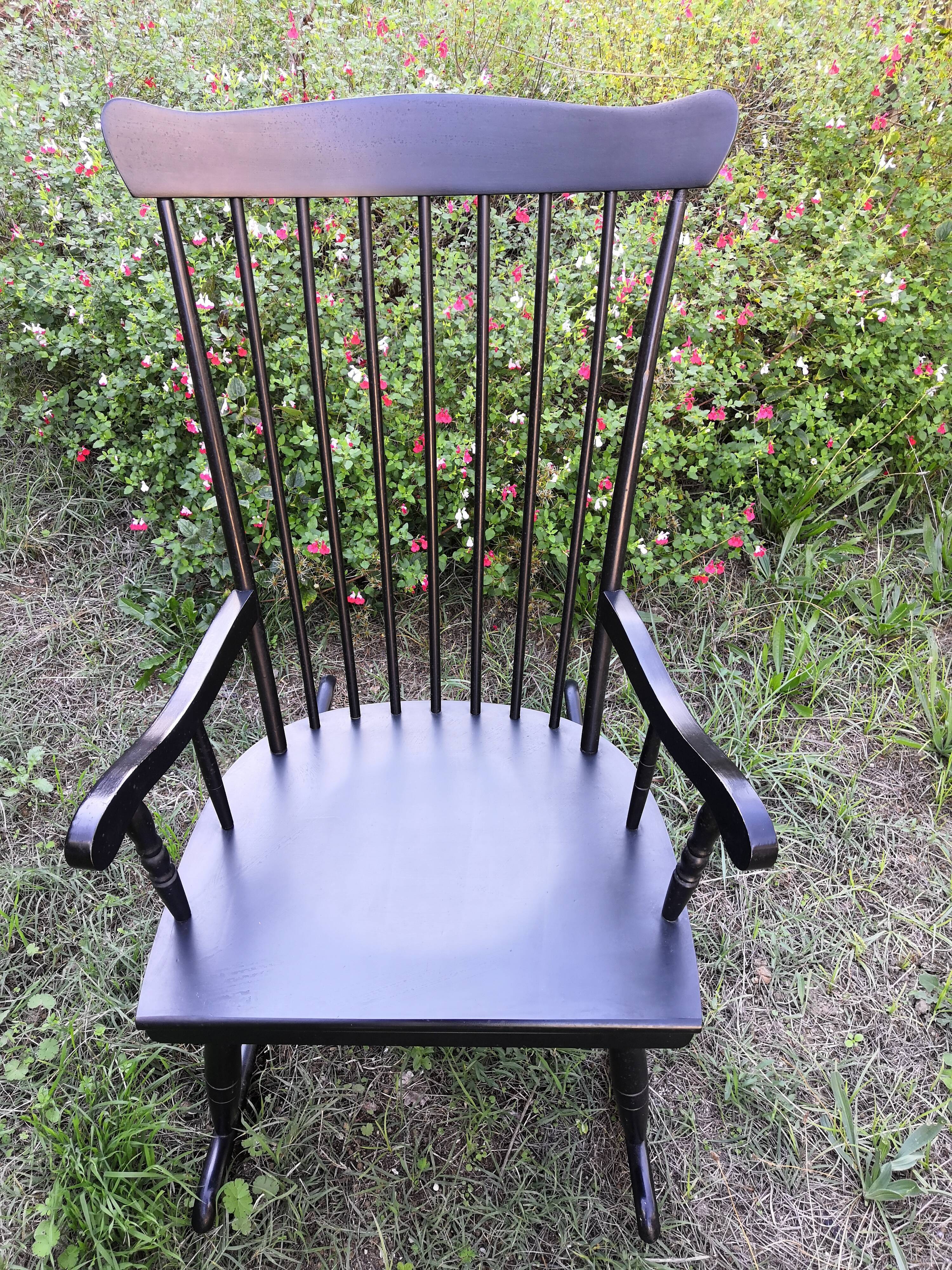 Scandinavian black rocking-chair