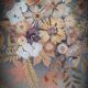 Rattan tray dried flowers