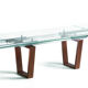 Tara dining table by Cattelan Italia glass top and extension cords