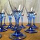 Service of 30 blue footed glasses.
