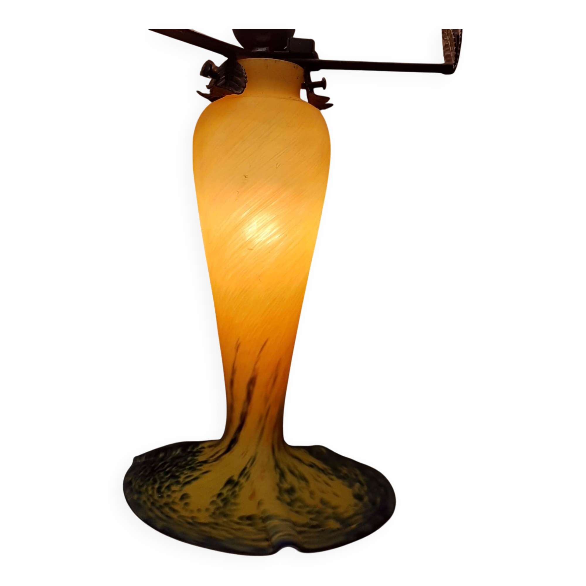 Pied de lampe de table, Verre d'art de France