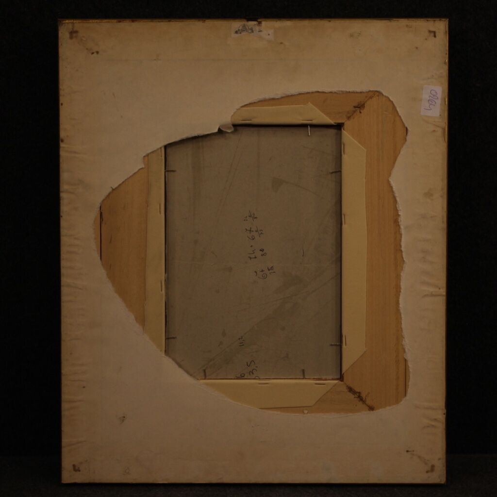 Italian landscape painting oil on cardboard from 20th century