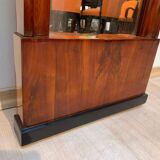 Small Biedermeier Wall Mirror, Cherry Veneer, South Germany, circa 1820